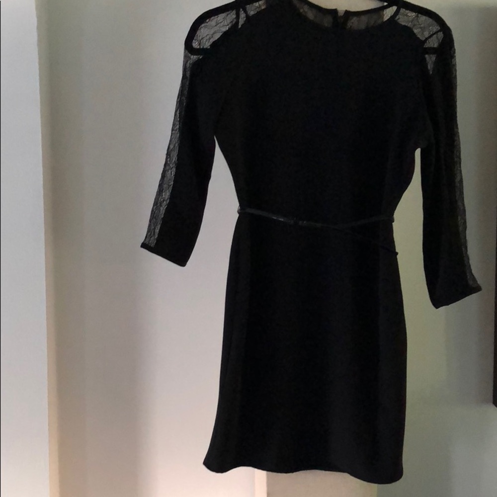 Black Calvin Klein Short Lace Dress Size 4P